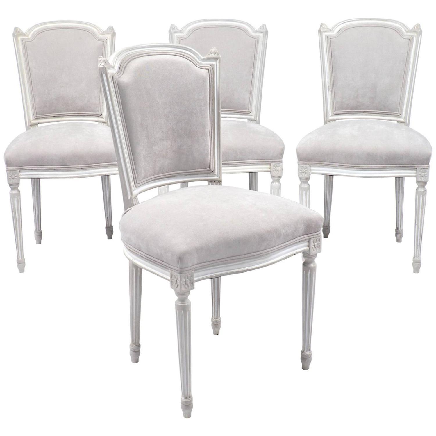 Antique Set of Four Louis XVI Dining Chairs at 1stdibs