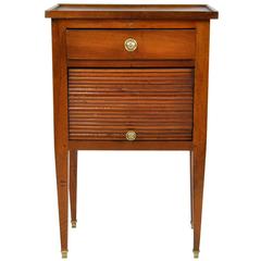 19th Century One Drawer French Tambour Front Table
