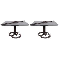 Rare Pair of Dining Tables by Albert Paley