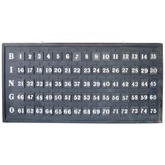 Full-Sized Vintage Bingo Hall Bingo Board