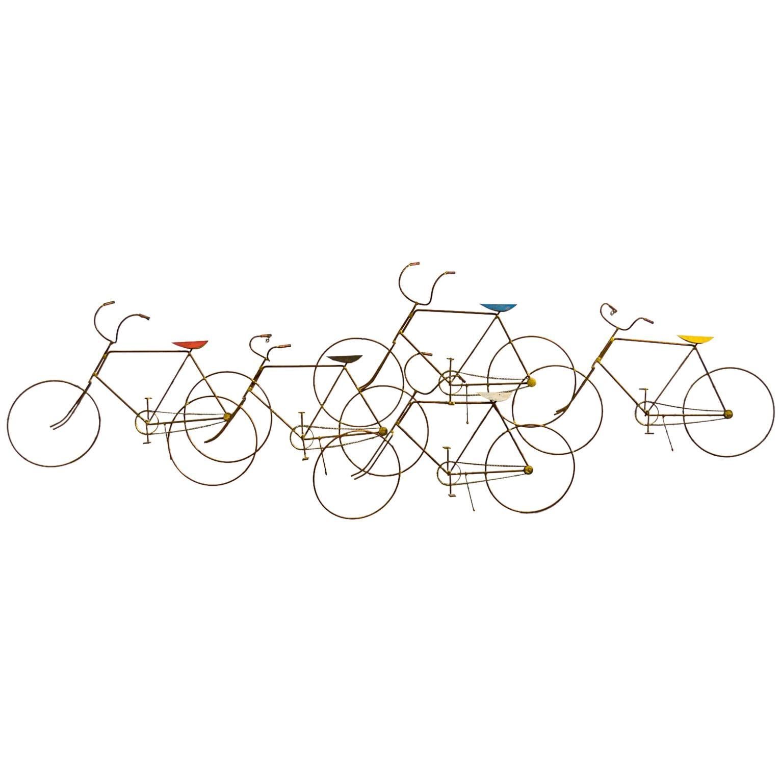 Bicycle Wall Sculpture by Curtis Jere