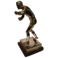 Fantastic Figure of a Boxer Signed Bertin, France, circa 1930 11