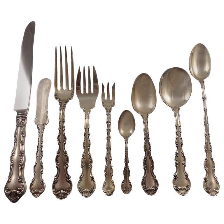Strasbourg by Gorham Sterling Silver Dinner Flatware Set 12 Service 122