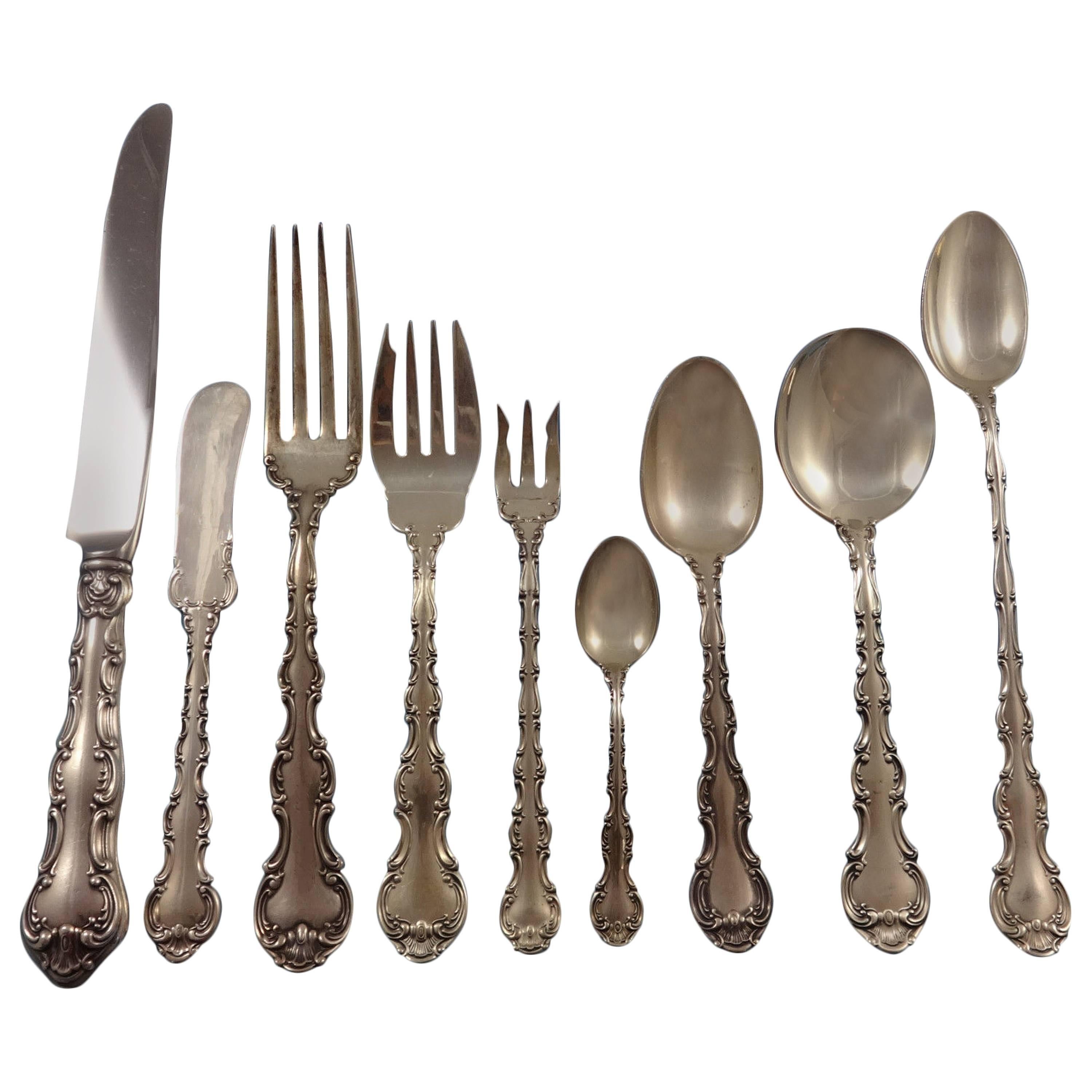 Strasbourg by Gorham Sterling Silver Dinner Flatware Set 12 Service 122 Pieces