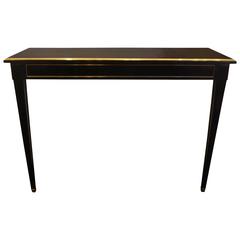 Maison Jansen Black Lacquered Console Table, France, circa 1940