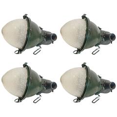 1940s street lights Set of Four Vintage Aluminum Street Lamps, circa 1940