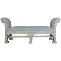 English Chinoiserie Style Six-Legged Bench