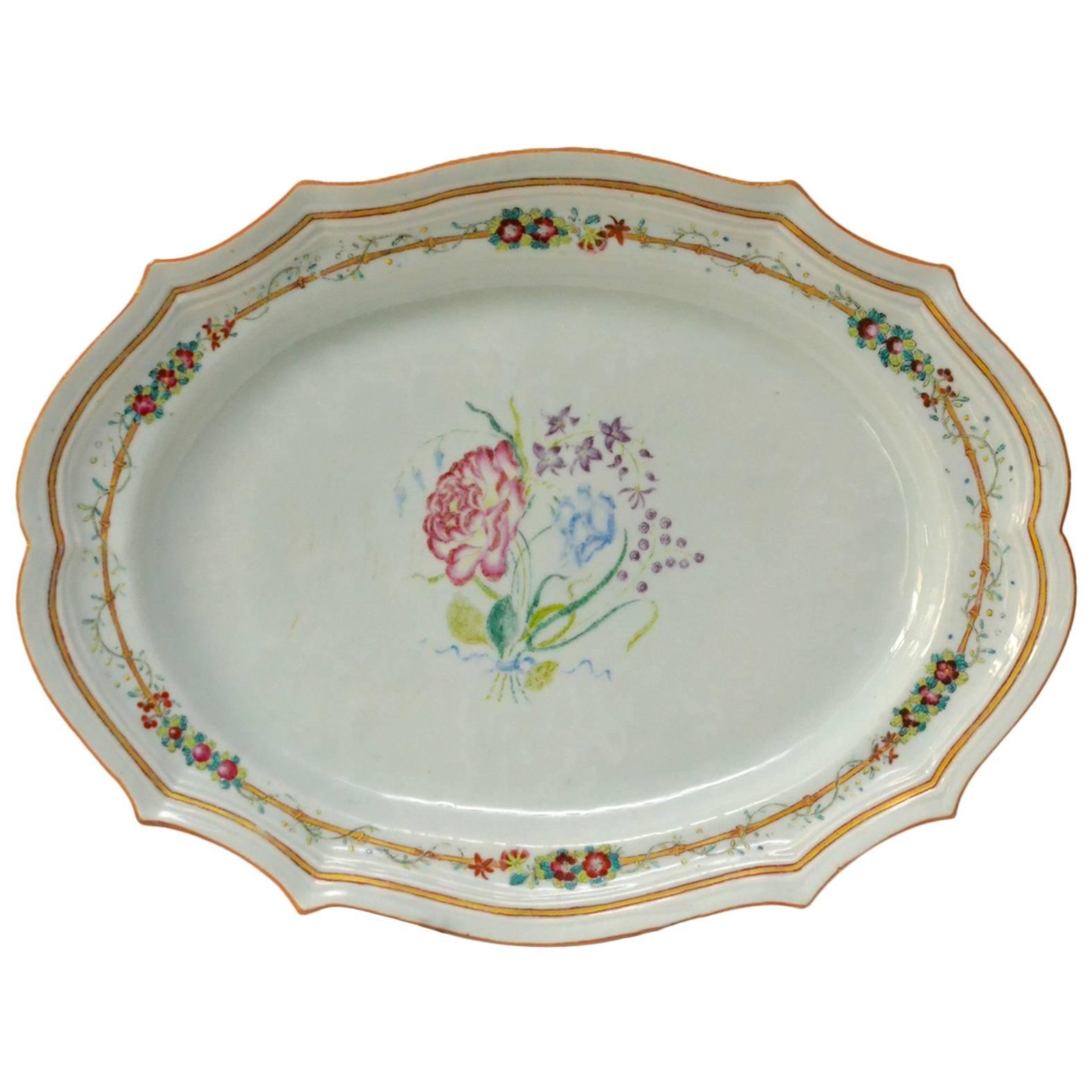 Oval Chinese Famille Rose Tureen Dish, 18th Century