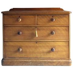 Antique Chest of Drawers Dresser Solid Pine Victorian 19th Century Small