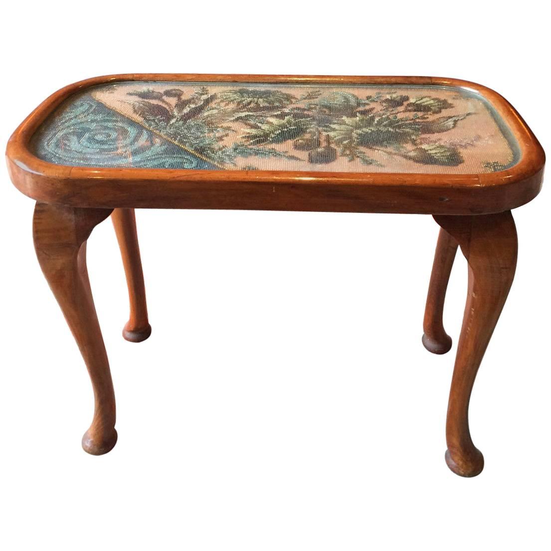 Antique Coffee Table Victorian 19th Century Mahogany Small Glazed