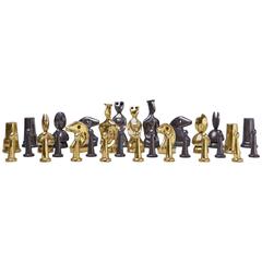 Gold and Silver Chess Set by Max Ernst, Edition Pierre Hugo