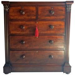 Antique Victorian Chest of Drawers Dresser Mahogany 19th Century Large