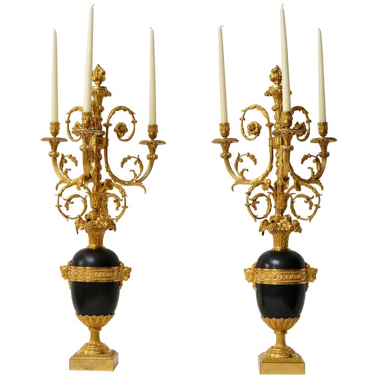 Important Pair of Louis XVI Candelabra Attributed to Francois Remond