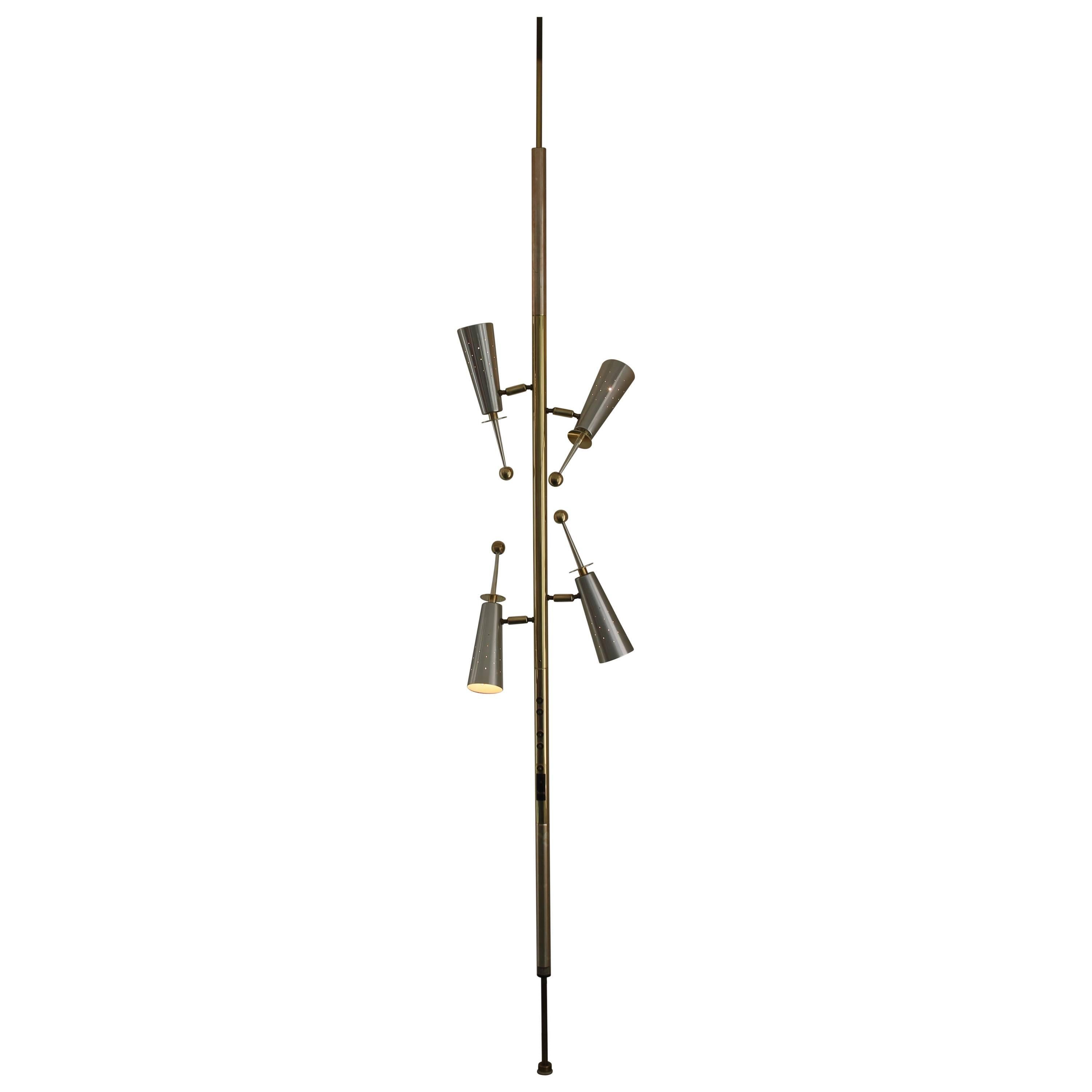 Stiffel Futura Floor to Ceiling Adjustable Pole Lamp