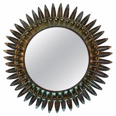 Retro Large Sun Burst Spanish Flush Mount Lighting