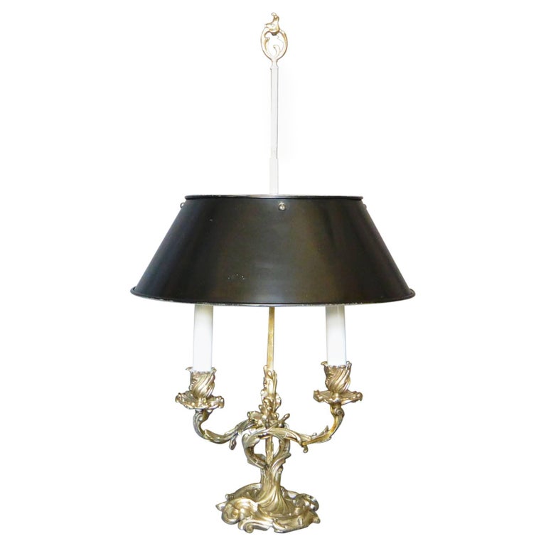 Silvered Bouillotte Lamp For Sale