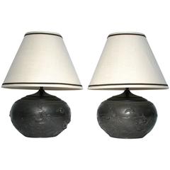 Chinoiserie Style Table Lamps, Pair