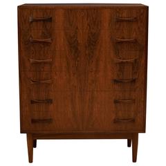 Vintage Danish Rosewood Tall Dresser Chest