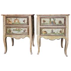 Pair of French 19th Century Chinoiserie Commodes