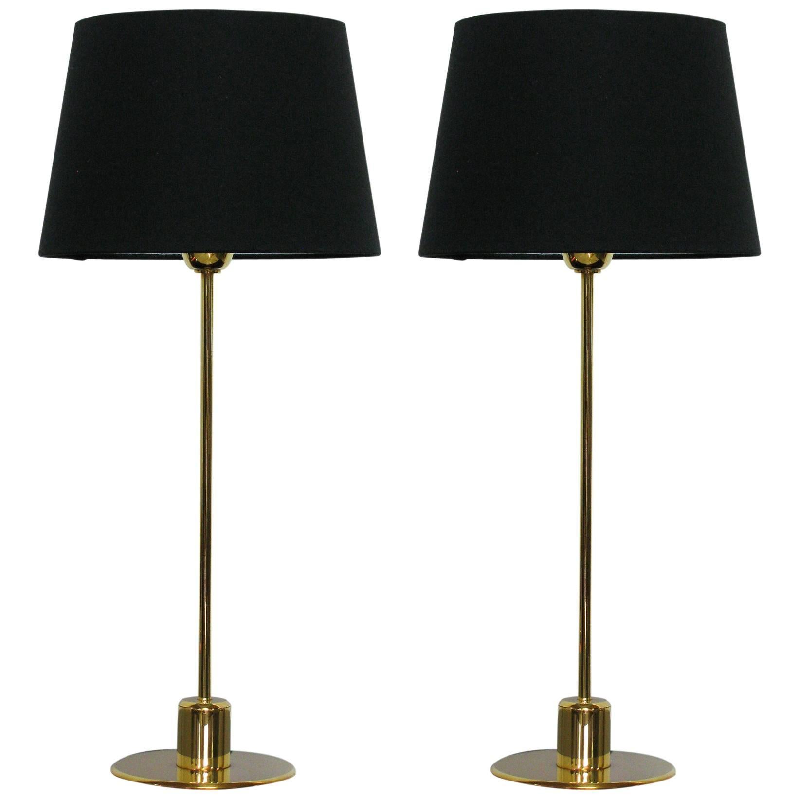 Pair of Mirak Collection "Jupiter" Bronze Table Lamps