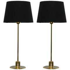 Pair of Mirak Collection "Jupiter" Bronze Table Lamps