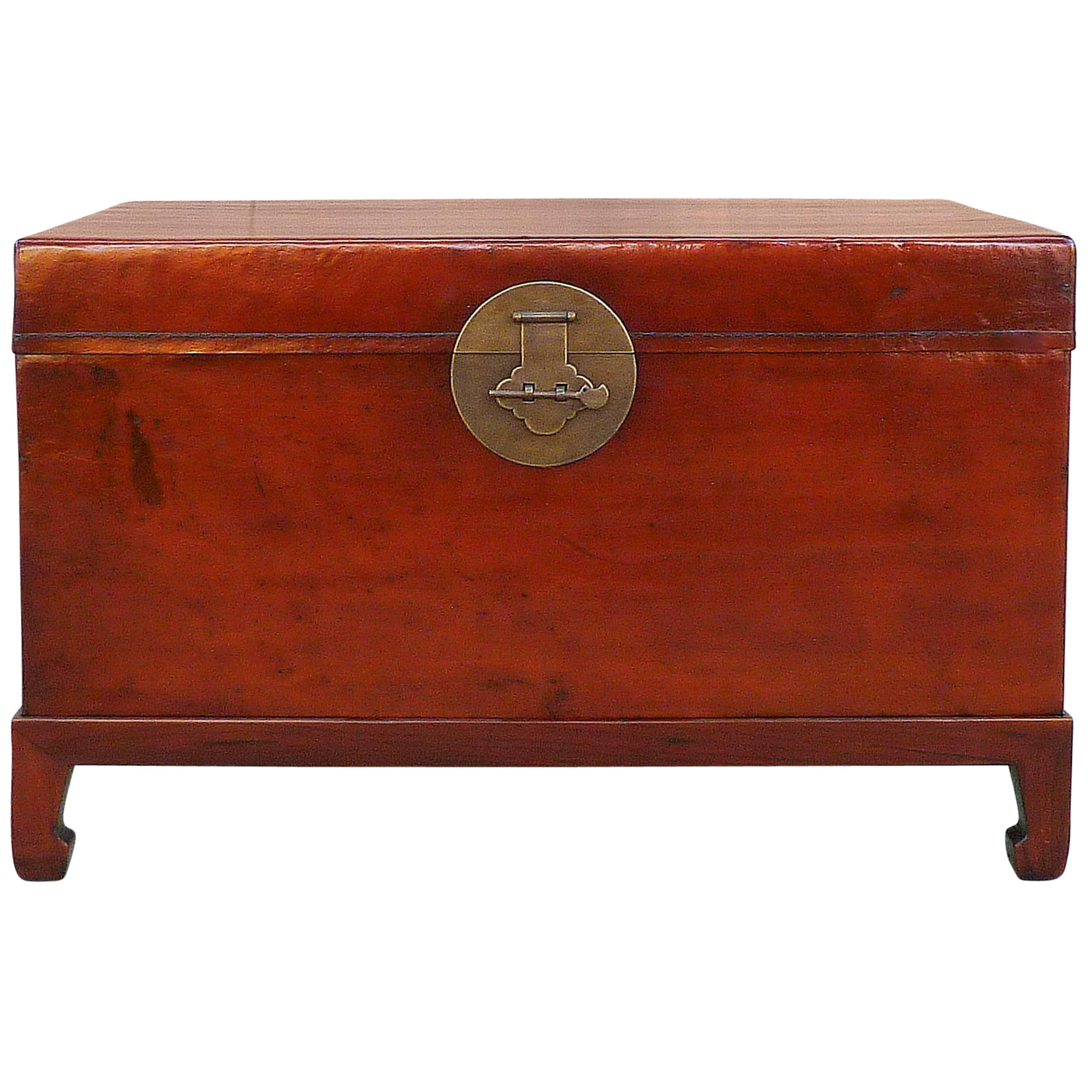 Fine Leather Trunk on Stand