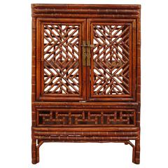 Bamboo Chest with Lattice Fret Work