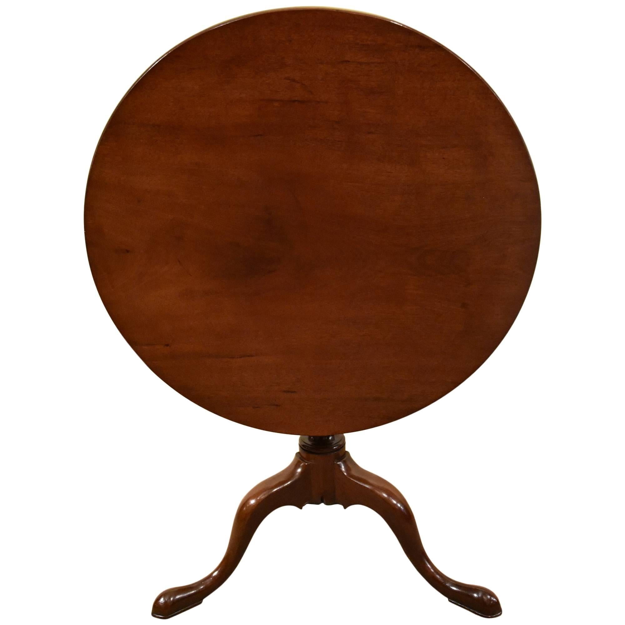 George III Mahogany Tripod Table For Sale