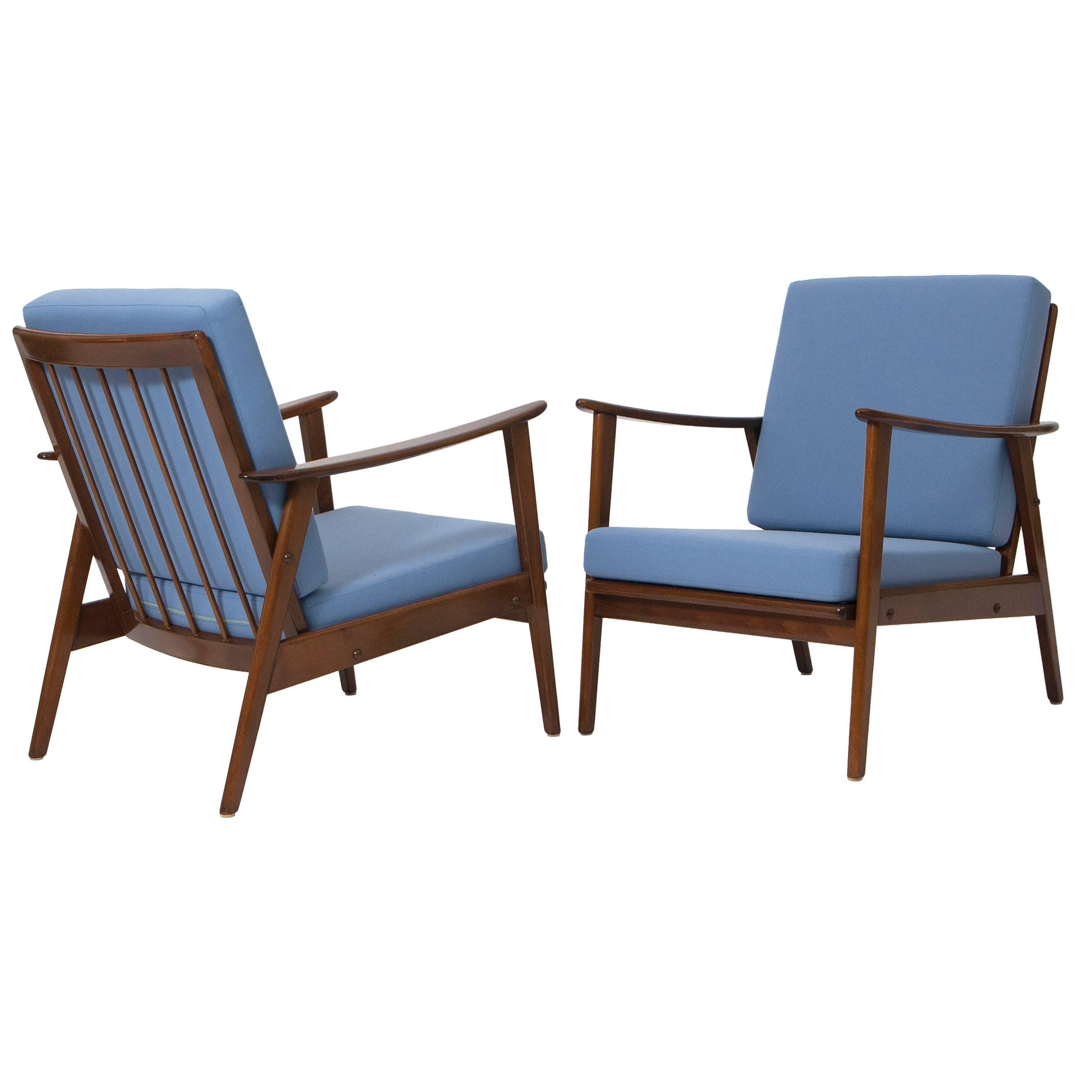 Pair of Mid-Century Modern Easy Chairs, Germany, 1960