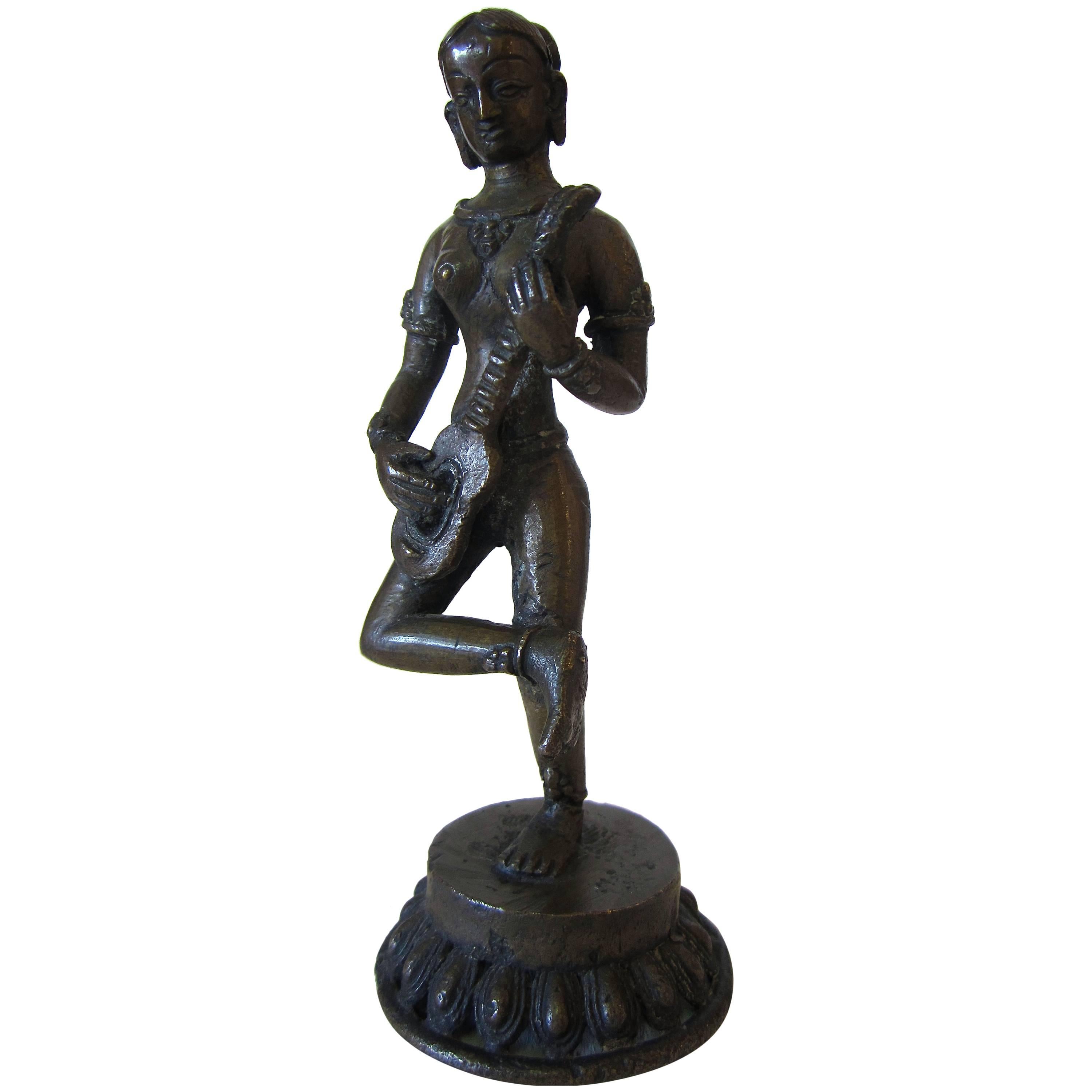 Bronze Figure of a Music Player For Sale