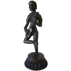 Antique Bronze Figure of a Music Player