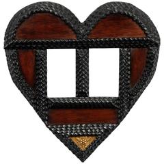 Heart Shaped Tramp Art 'Wedding Frame'