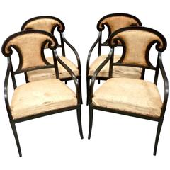 Set of Four Late 19th Century Swedish Biedermeier Chairs