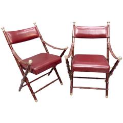 Pair of 20th Century Spanish Campaign Chairs