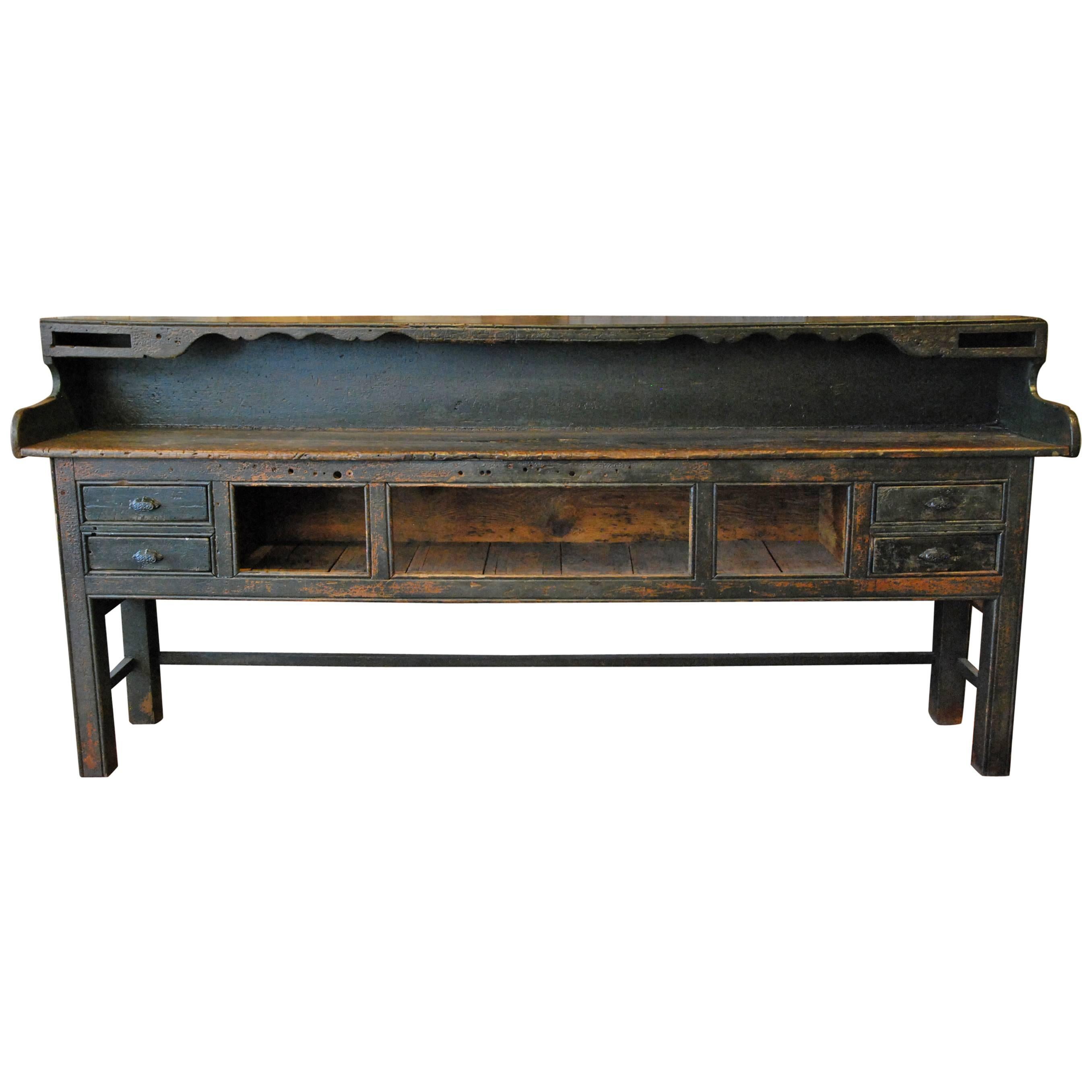 19th Century Wooden Narrow Sideboard