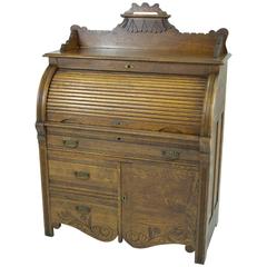 Antique Oak Rolltop Desk, Secretary in Wonderful Condition, 1910