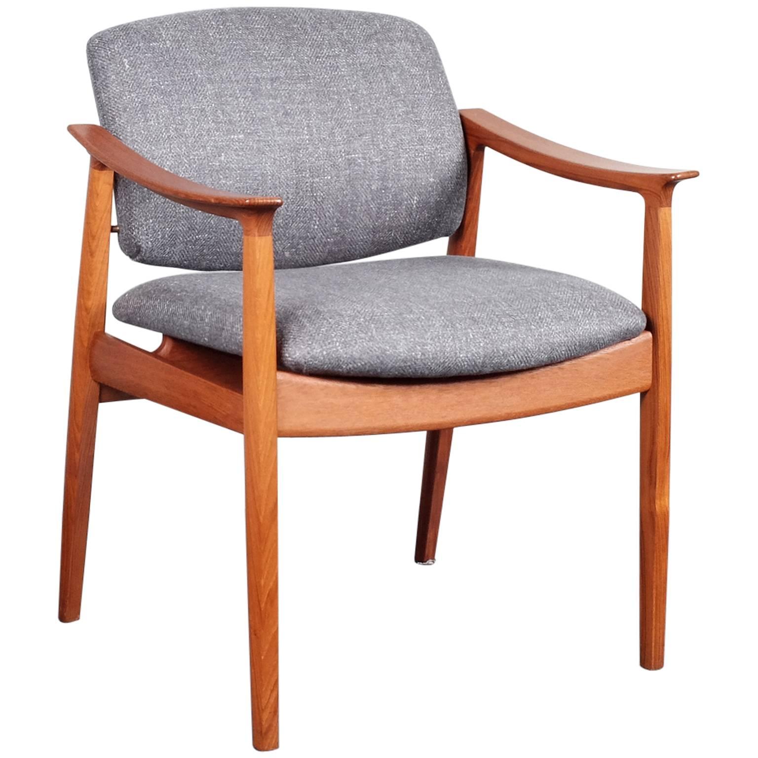 Tove and Edvard Kindt-Larsen Teak Armchair France and Son Danish 1950's For Sale