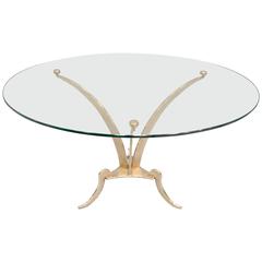 French 20th Century Brass Circular Table