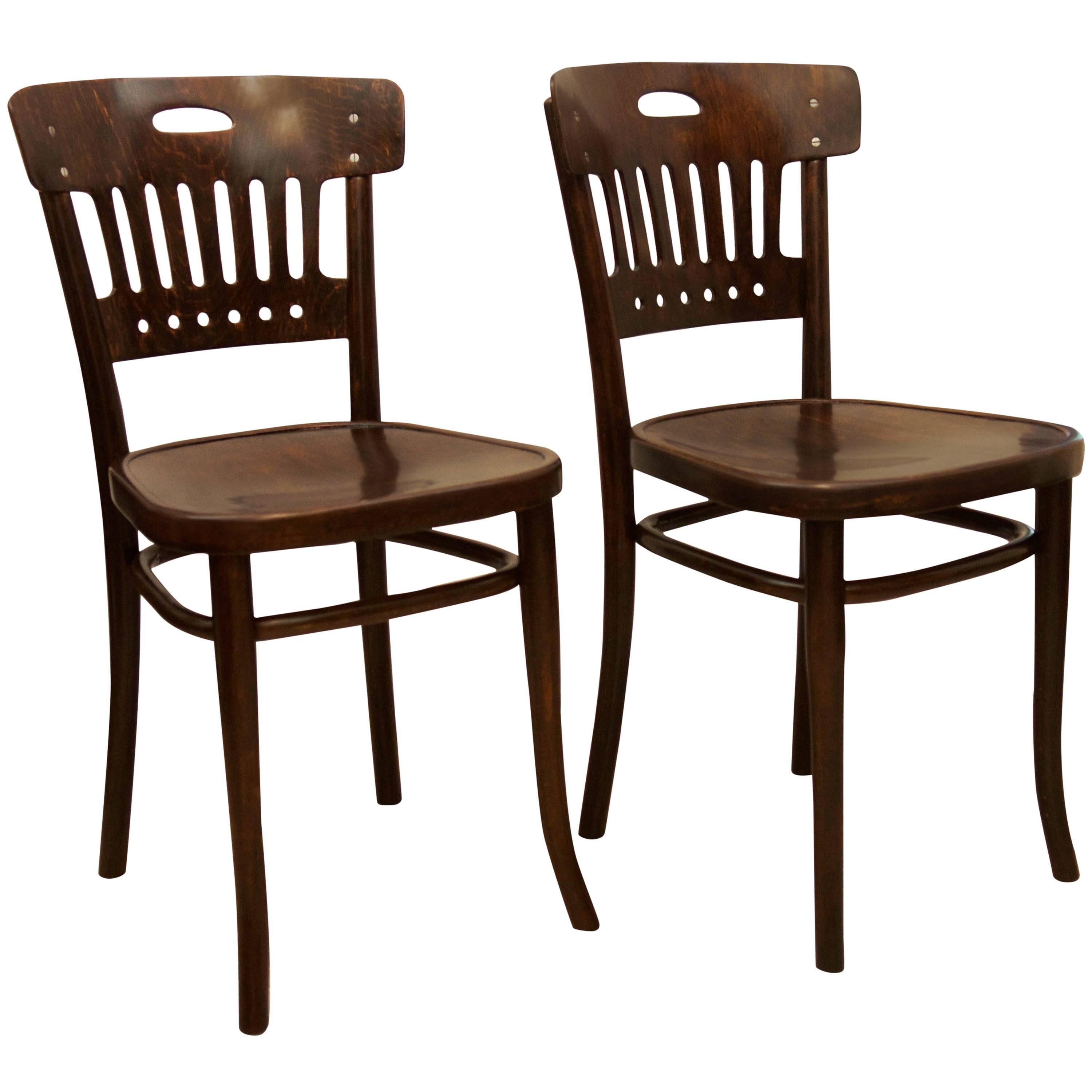 Thonet Sider Chairs Attributed to Marcel Kammerer For Sale
