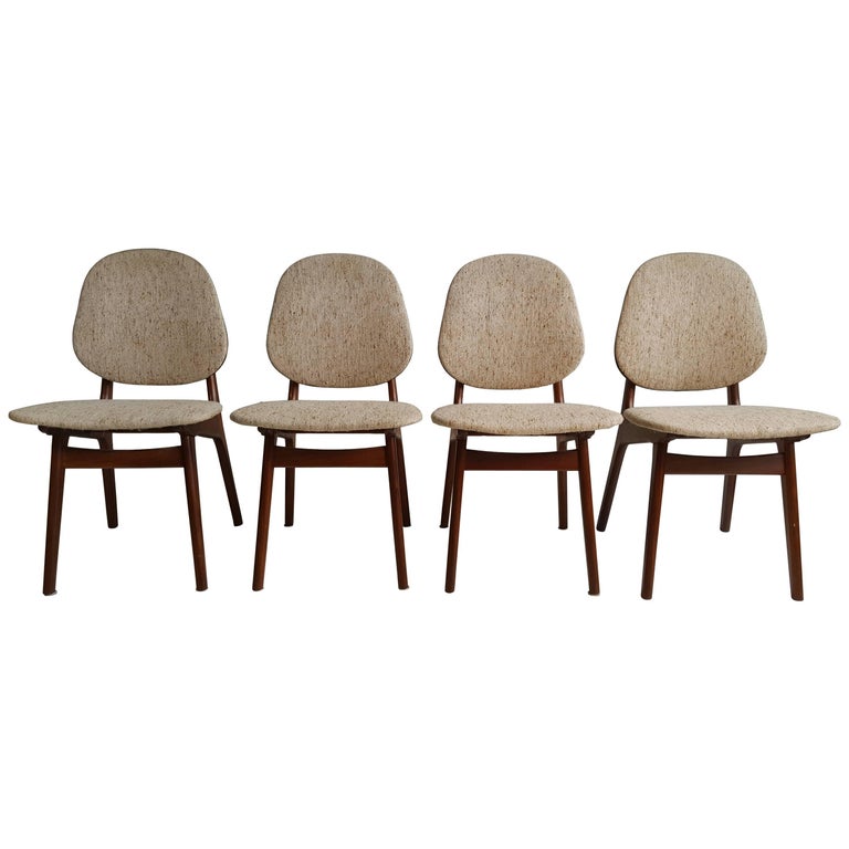 Elegant Danish Modern Dining Chairs by Arne Hovmand Olsen