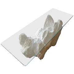 Painted Plaster "Rock Form" Coffee Table Attributed to Sirmos  C. 1970s