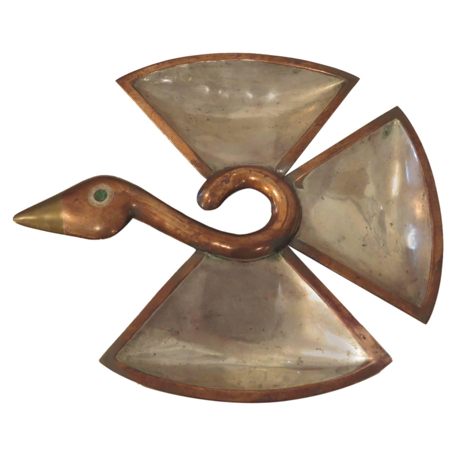 Divided Bird Form Bowl from Los Castillo, Mexico For Sale