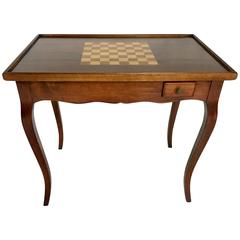 Vintage French Style Walnut Games Table and Writing Desk