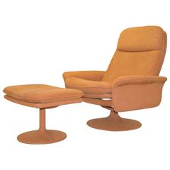 Vintage De Sede Lounge Armchair and Ottoman 7