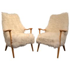 Pair of Beautiful Norvegian Lounge Chair Signed More Lenestolfabrikk AS