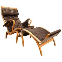Bruno Mathsson Pernilla Leather Lounge Chair by DUX