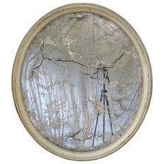 Large Oval Beveled Mirror, France, 19th Century