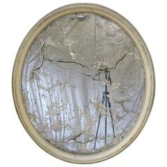 Large Oval Beveled Mirror, France, 19th Century 5