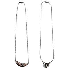 N.E. From, Two Necklaces, Sterling Silver, circa 1970s