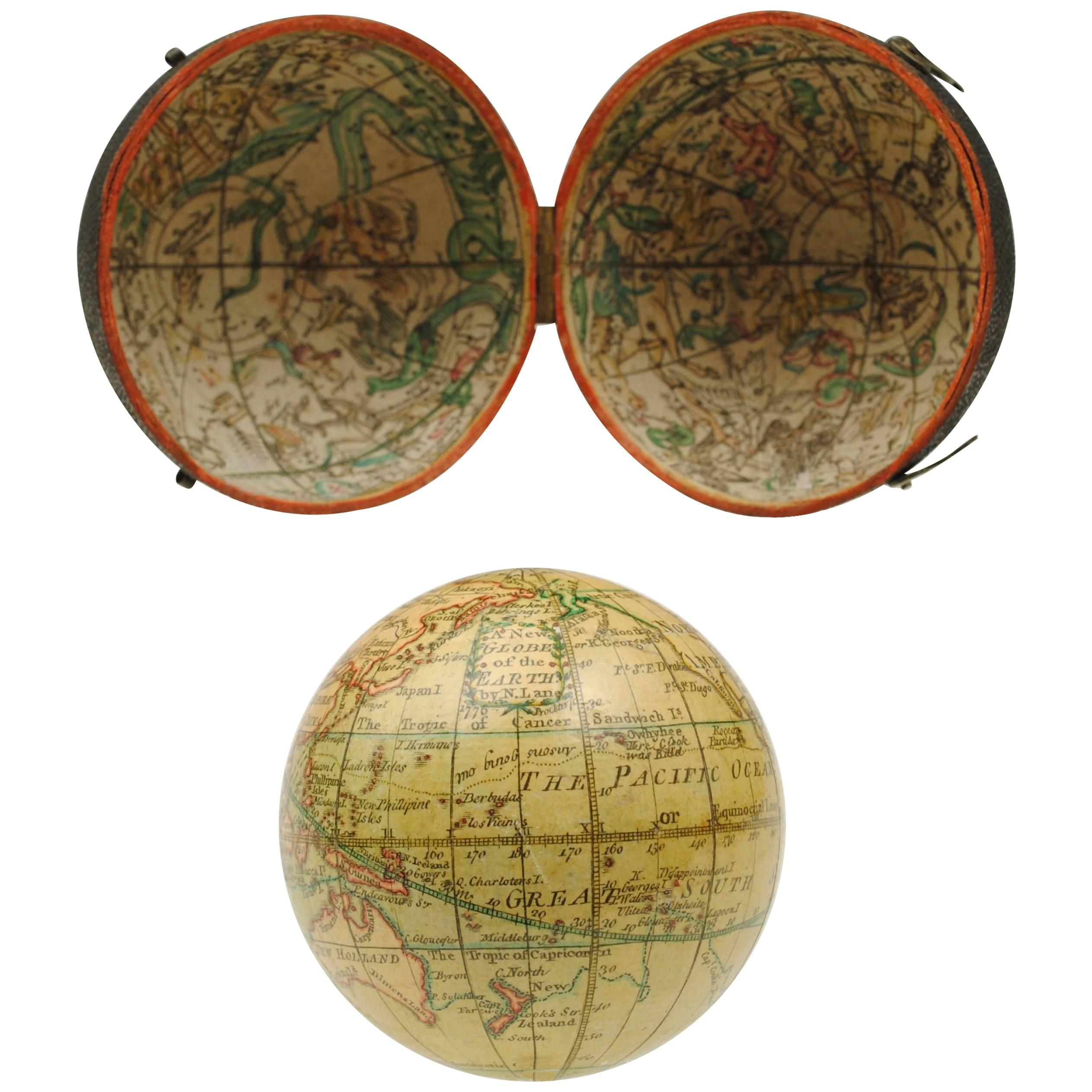 Fine Example of Nathaniel Lane Pocket Globe